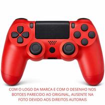 Controle Sem Fio Vermelho Ergonômico Compatível PS4 Slim Pro PC Smart TV Samsung Controle Sem Fio Vermelho Ergonômico Compatível PS4 Slim Pro PC Smart TV Samsung