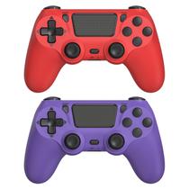 Controle sem fio Wuthur, kit com 2 unidades para PS4/PC, vermelho e roxo