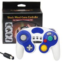 Controle Turbo Para Game Cube Nintendo Wii/U Switch Computador Branco + Azul - TechBrasil