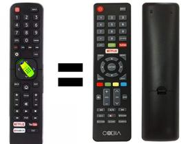 controle tv cobia smartv com n etflix / youtube