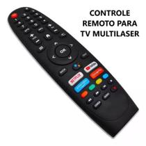 Controle Tv Multilaser Tv 55 Smart Uhd 4k Tl061m Le-7611 Preto Controle Tv Multilaser Tv 55 Smart Uhd 4k Tl061m Le-7611 Preto