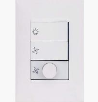 Controle Ventilador Bivolt 4X2 611125BC Branco Pial Plus + Controle Ventilador Bivolt 4X2 611125BC Branco Pial Plus +