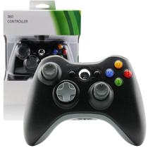 Controle Wireless Compatível com X-360, PS-3 e PC Kapbom Preto com Vibração