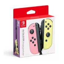 Controles joy con l/r rosa e amarelo pastel nintendo switch