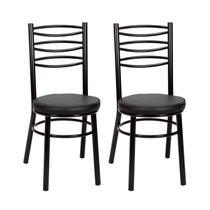 Conunto 2 Cadeiras para Sala de Jantar Debrum Preto