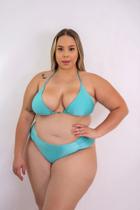 Conunto biquini feminino cos alto hot paint plus size top cortininha com bojo envio imediato