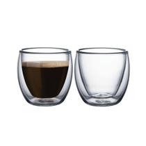 Conunto De Xícaras Para Café Sem Alças Com Vidro Duplo 110ml 2 Peças Tramontina Conunto De Xícaras Para Café Sem Alças Com Vidro Duplo 110ml 2 Peças Tramontina