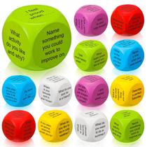 Conversation Cubes Hanaive Learning Activities 12 unidades de madeira