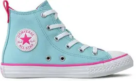 Converse Tênis Chuck Taylor All Star Infantil Azul Claro/Rosa Choque/Branco