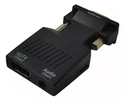 Conversor Adaptador Entrada Vga Macho Saída Hdmi Femea Conversor Adaptador Entrada Vga Macho Saída Hdmi Femea