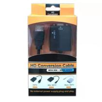 Conversor Adaptador HDMI Macho x VGA Femea Saída P2 Audio