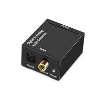 Conversor Áudio Óptico Digital Fibra/Coaxial Para Rca Analóg - LELONG