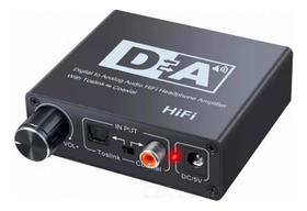 Conversor Áudio Optico Digital P/ Analógico Rca P2 C/volume - ws Conversor Áudio Optico Digital P/ Analógico Rca P2 C/volume - ws