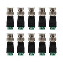 Conversor BNC Macho Balun 10 Peças Cat5 Para BNC Com 2 Terminais De Parafuso Adaptador Para Sistemas