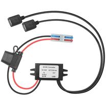 Conversor Buck MZHOU DC 8-32V para 5V 3A 15W USB duplo IP67 Conversor Buck MZHOU DC 8-32V para 5V 3A 15W USB duplo IP67