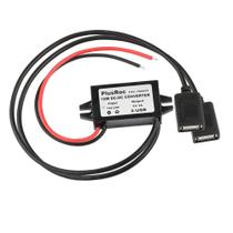 Conversor DC-DC PlusROC à Prova D'Água 12V/24V para 5V 3A 15W com USB