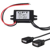 Conversor DC para DC DIANN 12V para 5V 3A 15W com USB duplo Conversor DC para DC DIANN 12V para 5V 3A 15W com USB duplo