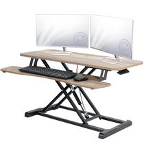 Conversor de mesa VIVO K Series DESK-V036KP 91cm Madeira recuperada Conversor de mesa VIVO K Series DESK-V036KP 91cm Madeira recuperada