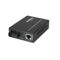 Conversor de Mídia Intelbras KGS 1120 A, WDM Gigabit, Monomodo, 20km SC 1310/1550nm, 1000Base-T, RJ45, Preto