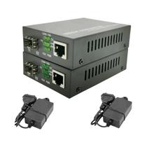 Conversor De Mídia Óptica Gigabit 1 Porta SFP Para 1 RJ45 Ethernet 10/100/1000M