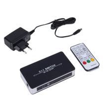 Conversor de switch HDMI 3x1, 4 portas, áudio, vídeo 3D, plugue EU