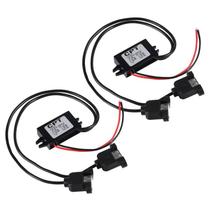 Conversor de tensão AITRIP 12V/24V para 5V 3A 15W com USB duplo