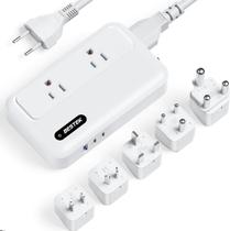 Conversor de tensão BESTEK 220V a 110V com 3 carregadores USB Conversor de tensão BESTEK 220V a 110V com 3 carregadores USB