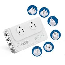 Conversor de tensão Ceptics Travel -200W 220V a 110V com USB Conversor de tensão Ceptics Travel -200W 220V a 110V com USB