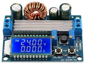 Conversor de Tensão DC-DC Buck Boost Automático 4A com Display Integrado