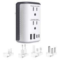 Conversor de tensão KWK 2000W 220V a 110V com plugue universal Conversor de tensão KWK 2000W 220V a 110V com plugue universal