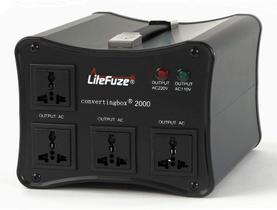 Conversor de tensão LiteFuze 2000W Step-up/Down 110/120v para 220/240v Conversor de tensão LiteFuze 2000W Step-up/Down 110/120v para 220/240v