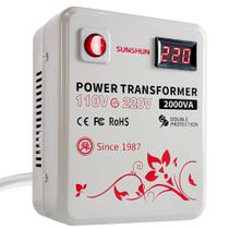 Conversor de tensão SUNSHUN 2000W Step Up 110V/120V para 220V/240V