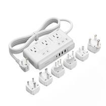 Conversor de tensão TESSAN 220V a 110V com 4 tomadas USB 3 AC Conversor de tensão TESSAN 220V a 110V com 4 tomadas USB 3 AC