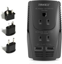 Conversor de tensão TryAce 2000W 220V a 110V com 2 USB e plugues Conversor de tensão TryAce 2000W 220V a 110V com 2 USB e plugues