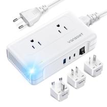 Conversor de tensão VANSOET 220V para 110V 35W com portas USB C 2.0 Conversor de tensão VANSOET 220V para 110V 35W com portas USB C 2.0