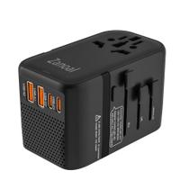 Conversor de tensão Zanoal 220V a 110V com portas tipo C e USB Conversor de tensão Zanoal 220V a 110V com portas tipo C e USB