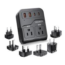 Conversor de Voltagem Trevolty 2000W Adaptador de Viagem 7 em 1 Conversor de Voltagem Trevolty 2000W Adaptador de Viagem 7 em 1