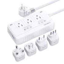 Conversor de Voltagem TREVOLTY 2000W Adaptador de Viagem dos EUA para a Europa