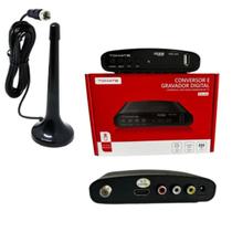 Conversor Digital Para Tv E Antena Interna C/imã E Cabo De 3 Metros - Aquario