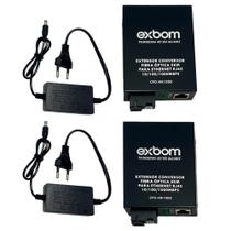 Conversor Extensor Fibra Óptica De Rede Ethernet 5km velocidades 10/100/1000mbps