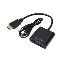 Conversor HDMI Macho x VGA Femea c/ áudio 20cm TBLACK