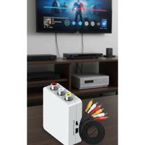 Conversor HDMI p/ AV (3 RCA) + Cabo: Conecte Sua TV Antiga! Conversor HDMI p/ AV (3 RCA) + Cabo: Conecte Sua TV Antiga!