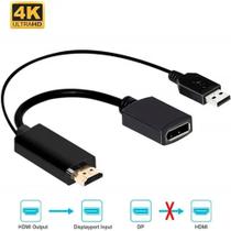 Conversor hdmi para Displayport femea com USB