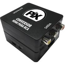 Conversor HDMI Para RCA Preto Pix Conversor HDMI Para RCA Preto Pix