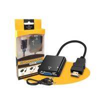 Conversor HDMI para VGA P-87 com Áudio - Casa Sertaneja Eletro