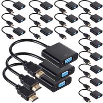Conversor HDMI para VGA Yunsailing - Pacote com 20 Unidades - Preto Conversor HDMI para VGA Yunsailing - Pacote com 20 Unidades - Preto