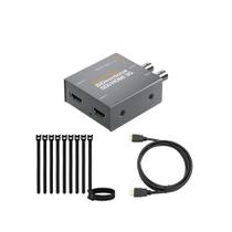 Conversor Micro Blackmagic Design Bi-Direcional SDI-HDMI 3G PSU (CONVBDC, SDI, HDMI03G e PS) (Preto) Kit com Cabo HDMI de Alta Velocidade de 3,65 Metros e Abraçadeiras de tiras autocolantes para Cabos (Pacote com 10) (3 Itens) Conversor Micro Blackmagic Design Bi-Direcional SDI-HDMI 3G PSU (CONVBDC, SDI, HDMI03G e PS) (Preto) Kit com Cabo HDMI de Alta Velocidade de 3,65 Metros e Abraçadeiras de tiras autocolantes para Cabos (Pacote com 10) (3 Itens)