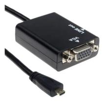 Conversor Micro HDMI para VGA Femea com Áudio