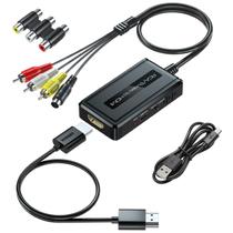 Conversor PARUIEN 2 em 1 RCA/S-Video para HDMI 720P/1080P