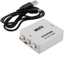 Conversor RCA AV Para HDMI Saída Adaptador Video TV Mini HD